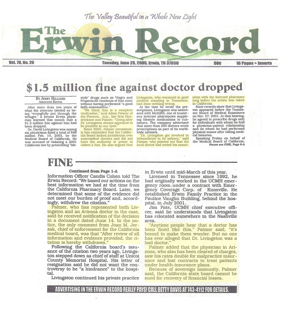 The Erwin Record 2005